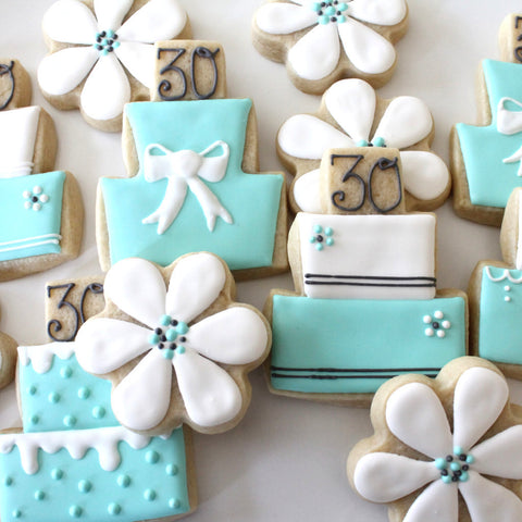 Birthday Cake and Flower Cookies