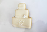 Monogrammed Wedding Cake Cookies